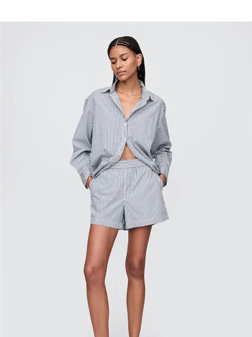 GAP organic Poplin shorts and shirt set